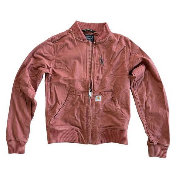 Carhartt Jackets & Blazers - Carhartt Rugged Flex Full Zip Jacket Front Pockets Relaxed Fit Coral Pink XS